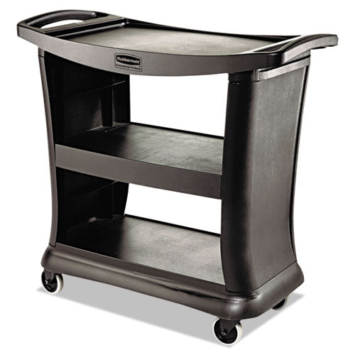 Rubbermaid® Commercial wholesale. Rubbermaid® Executive Service Cart, Three-shelf, 20.33w X 38.9d X 38.9 H, Black. HSD Wholesale: Janitorial Supplies, Breakroom Supplies, Office Supplies.