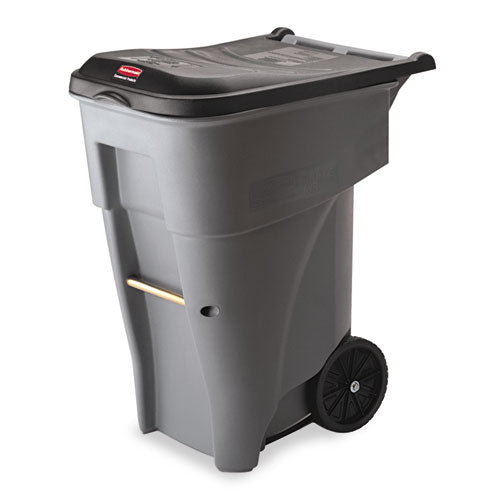 Rubbermaid® Commercial wholesale. Rubbermaid® Brute Rollout Heavy-duty Waste Container, Square, Polyethylene, 65 Gal, Gray. HSD Wholesale: Janitorial Supplies, Breakroom Supplies, Office Supplies.