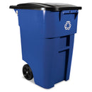 Rubbermaid® Commercial wholesale. Rubbermaid® Brute Recycling Rollout Container, Square, 50 Gal, Blue. HSD Wholesale: Janitorial Supplies, Breakroom Supplies, Office Supplies.
