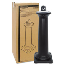 Load image into Gallery viewer, Rubbermaid® Commercial wholesale. Rubbermaid® Groundskeeper Tuscan Receptacle, 13 X 13 X 38.38, Black. HSD Wholesale: Janitorial Supplies, Breakroom Supplies, Office Supplies.