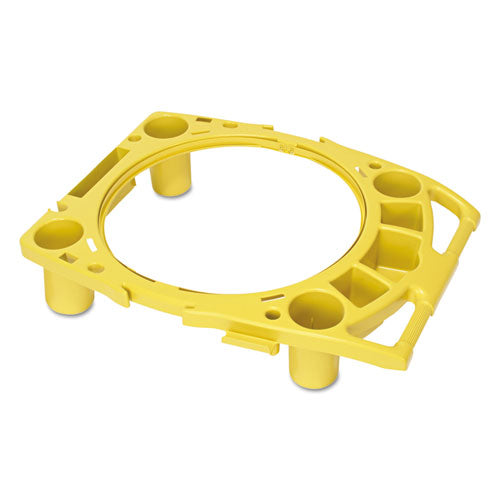 Rubbermaid® Commercial wholesale. Rubbermaid® Standard Rim Caddy, 4-compartment, Fits 32.5" Dia Cans, 26.5w X 6.75h, Yellow. HSD Wholesale: Janitorial Supplies, Breakroom Supplies, Office Supplies.