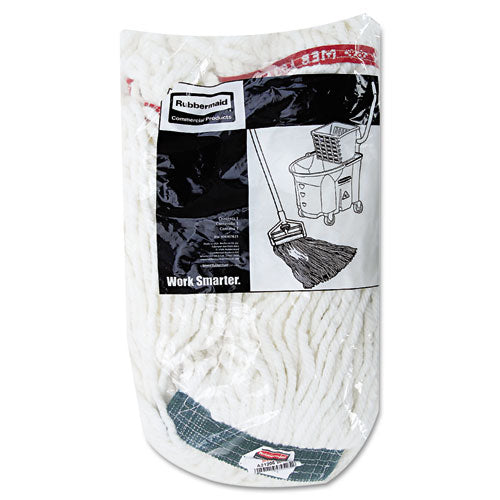 Rubbermaid® Commercial wholesale. Rubbermaid® Web Foot Shrinkless Looped-end Wet Mop Head, Cotton-synthetic, Medium, White, 6-carton. HSD Wholesale: Janitorial Supplies, Breakroom Supplies, Office Supplies.