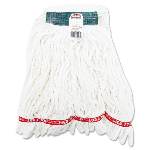 Rubbermaid® Commercial wholesale. Rubbermaid® Web Foot Shrinkless Looped-end Wet Mop Head, Cotton-synthetic, Medium, White, 6-carton. HSD Wholesale: Janitorial Supplies, Breakroom Supplies, Office Supplies.