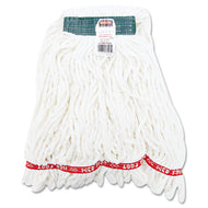 Rubbermaid® Commercial wholesale. Rubbermaid® Web Foot Shrinkless Looped-end Wet Mop Head, Cotton-synthetic, Medium, White, 6-carton. HSD Wholesale: Janitorial Supplies, Breakroom Supplies, Office Supplies.