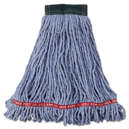 Rubbermaid® Commercial wholesale. Rubbermaid® Web Foot Wet Mop Head, Shrinkless, Cotton-synthetic, Blue, Medium, 6-carton. HSD Wholesale: Janitorial Supplies, Breakroom Supplies, Office Supplies.