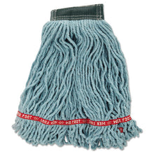 Load image into Gallery viewer, Rubbermaid® Commercial wholesale. Rubbermaid® Web Foot Wet Mop Head, Shrinkless, Cotton-synthetic, Green, Medium, 6-carton. HSD Wholesale: Janitorial Supplies, Breakroom Supplies, Office Supplies.