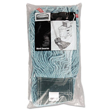Load image into Gallery viewer, Rubbermaid® Commercial wholesale. Rubbermaid® Web Foot Wet Mop Head, Shrinkless, Cotton-synthetic, Green, Medium, 6-carton. HSD Wholesale: Janitorial Supplies, Breakroom Supplies, Office Supplies.