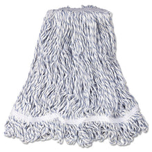 Load image into Gallery viewer, Rubbermaid® Commercial wholesale. Rubbermaid® Web Foot Finish Mop, White, Med, Cotton-synthetic, 1&quot;. White Headband, 6-carton. HSD Wholesale: Janitorial Supplies, Breakroom Supplies, Office Supplies.