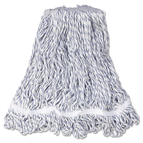 Rubbermaid® Commercial wholesale. Rubbermaid® Web Foot Finish Mop, White, Med, Cotton-synthetic, 1