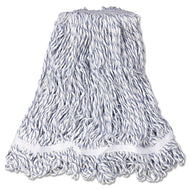 Rubbermaid® Commercial wholesale. Rubbermaid® Web Foot Finish Mop, White, Med, Cotton-synthetic, 1