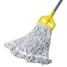 Load image into Gallery viewer, Rubbermaid® Commercial wholesale. Rubbermaid® Web Foot Finish Mop, Cotton-synthetic, White, Large, 1&quot; White Headband, 6-carton. HSD Wholesale: Janitorial Supplies, Breakroom Supplies, Office Supplies.
