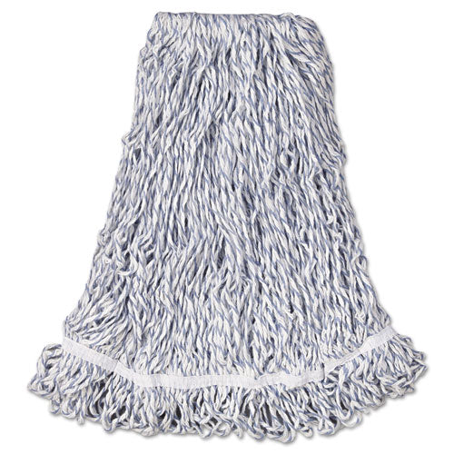 Rubbermaid® Commercial wholesale. Rubbermaid® Web Foot Finish Mop, Cotton-synthetic, White, Large, 1