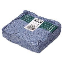 Load image into Gallery viewer, Rubbermaid® Commercial wholesale. Rubbermaid® Super Stitch Blend Mop Head, Medium, Cotton-synthetic, Blue, 6-carton. HSD Wholesale: Janitorial Supplies, Breakroom Supplies, Office Supplies.