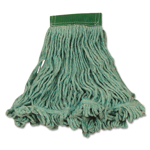 Rubbermaid® Commercial wholesale. Rubbermaid® Super Stitch Blend Mop Heads, Cotton-synthetic, Green, Medium, 6-carton. HSD Wholesale: Janitorial Supplies, Breakroom Supplies, Office Supplies.