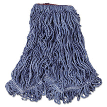 Load image into Gallery viewer, Rubbermaid® Commercial wholesale. Rubbermaid® Super Stitch Blend Mop Head, Large, Cotton-synthetic, Blue, 6-carton. HSD Wholesale: Janitorial Supplies, Breakroom Supplies, Office Supplies.
