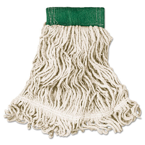 Rubbermaid® Commercial wholesale. Rubbermaid® Super Stitch Looped-end Wet Mop Head, Cotton-synthetic, Medium, Green-white. HSD Wholesale: Janitorial Supplies, Breakroom Supplies, Office Supplies.