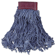 Load image into Gallery viewer, Rubbermaid® Commercial wholesale. Rubbermaid® Super Stitch Blend Mop Head, Large, Cotton-synthetic, Blue. HSD Wholesale: Janitorial Supplies, Breakroom Supplies, Office Supplies.