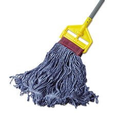 Load image into Gallery viewer, Rubbermaid® Commercial wholesale. Rubbermaid® Super Stitch Blend Mop Head, Large, Cotton-synthetic, Blue. HSD Wholesale: Janitorial Supplies, Breakroom Supplies, Office Supplies.