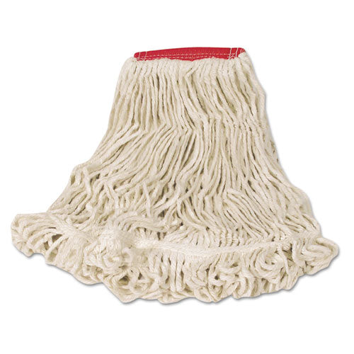 Rubbermaid® Commercial wholesale. Rubbermaid® Super Stitch Looped-end Wet Mop Head, Cotton-synthetic, Large Size, Red-white. HSD Wholesale: Janitorial Supplies, Breakroom Supplies, Office Supplies.