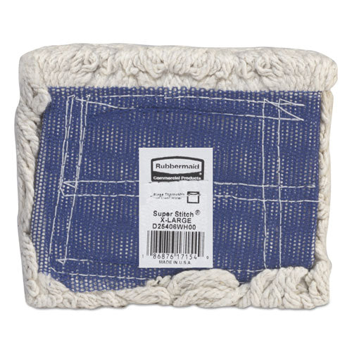 Rubbermaid® Commercial wholesale. Rubbermaid® Super Stitch Blend Mop, Cotton-synthetic, X-large, White, 6-carton. HSD Wholesale: Janitorial Supplies, Breakroom Supplies, Office Supplies.