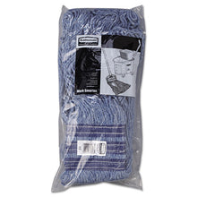 Load image into Gallery viewer, Rubbermaid® Commercial wholesale. Rubbermaid® Universal Headband Mop Head, Cotton-synthetic, 24oz, Blue, 12-carton. HSD Wholesale: Janitorial Supplies, Breakroom Supplies, Office Supplies.