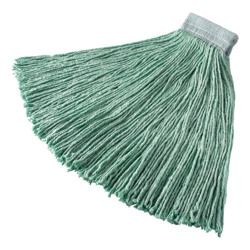 Rubbermaid® Commercial wholesale. Rubbermaid® Non-launderable Cotton-synthetic Cut-end Wet Mop Heads, 24 Oz, Green, 5