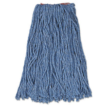 Load image into Gallery viewer, Rubbermaid® Commercial wholesale. Rubbermaid® Cotton-synthetic Cut-end Blend Mop Head, 16 Oz, 1&quot; Band, Blue, 12-carton. HSD Wholesale: Janitorial Supplies, Breakroom Supplies, Office Supplies.