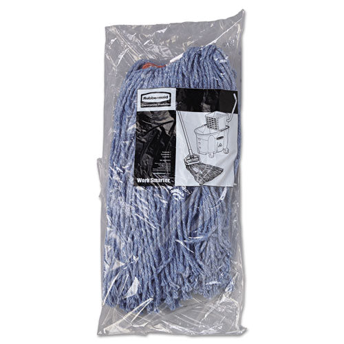 Rubbermaid® Commercial wholesale. Rubbermaid® Cotton-synthetic Cut-end Blend Mop Head, 16 Oz, 1" Band, Blue, 12-carton. HSD Wholesale: Janitorial Supplies, Breakroom Supplies, Office Supplies.