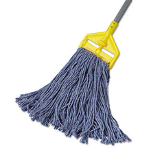 Load image into Gallery viewer, Rubbermaid® Commercial wholesale. Rubbermaid® Cotton-synthetic Cut-end Blend Mop Head, 16 Oz, 1&quot; Band, Blue, 12-carton. HSD Wholesale: Janitorial Supplies, Breakroom Supplies, Office Supplies.