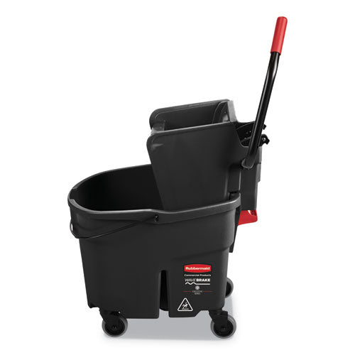 Rubbermaid® Commercial wholesale. Rubbermaid® Wavebrake 2.0 Bucket-wringer Combos, Side-press, 35 Qt, Plastic, Black. HSD Wholesale: Janitorial Supplies, Breakroom Supplies, Office Supplies.