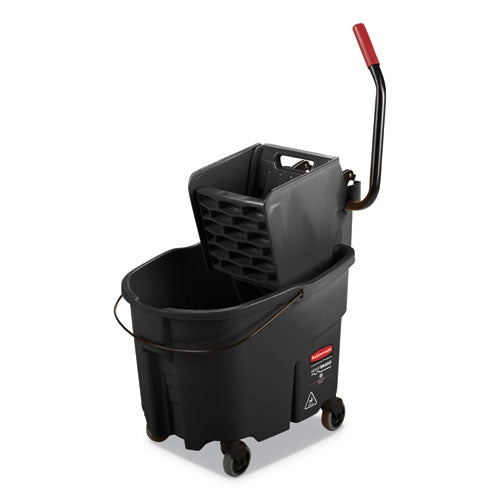 Rubbermaid® Commercial wholesale. Rubbermaid® Wavebrake 2.0 Bucket-wringer Combos, Side-press, 35 Qt, Plastic, Black. HSD Wholesale: Janitorial Supplies, Breakroom Supplies, Office Supplies.