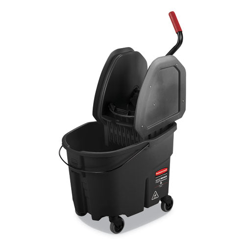 Rubbermaid® Commercial wholesale. Rubbermaid® Wavebrake 2.0 Bucket-wringer Combos, Down-press, 35 Qt, Plastic, Black. HSD Wholesale: Janitorial Supplies, Breakroom Supplies, Office Supplies.