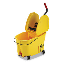 Load image into Gallery viewer, Rubbermaid® Commercial wholesale. Rubbermaid® Wavebrake 2.0 Bucket-wringer Combos, Down-press, 44 Qt, Plastic, Yellow. HSD Wholesale: Janitorial Supplies, Breakroom Supplies, Office Supplies.