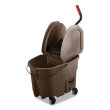 Load image into Gallery viewer, Rubbermaid® Commercial wholesale. Rubbermaid® Wavebrake 2.0 Bucket-wringer Combos, Down-press, 35 Qt, Plastic, Brown. HSD Wholesale: Janitorial Supplies, Breakroom Supplies, Office Supplies.