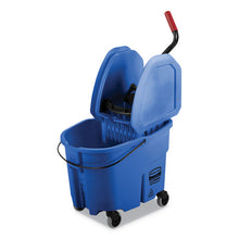 Load image into Gallery viewer, Rubbermaid® Commercial wholesale. Rubbermaid® Wavebrake 2.0 Bucket-wringer Combos, 35 Qt, Down Press, Plastic, Blue. HSD Wholesale: Janitorial Supplies, Breakroom Supplies, Office Supplies.