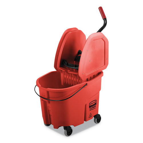 Rubbermaid® Commercial wholesale. Rubbermaid® Wavebrake 2.0 Bucket-wringer Combos, 35 Qt, Down Press, Plastic, Red. HSD Wholesale: Janitorial Supplies, Breakroom Supplies, Office Supplies.