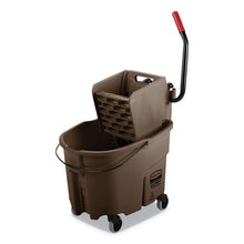 Load image into Gallery viewer, Rubbermaid® Commercial wholesale. Rubbermaid® Wavebrake 2.0 Bucket-wringer Combos, Side-press, 35 Qt, Plastic, Brown. HSD Wholesale: Janitorial Supplies, Breakroom Supplies, Office Supplies.