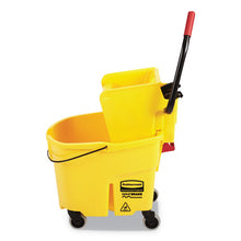 Load image into Gallery viewer, Rubbermaid® Commercial wholesale. Rubbermaid® Wavebrake 2.0 Bucket-wringer Combos, Side-press, 35 Qt, Plastic, Yellow. HSD Wholesale: Janitorial Supplies, Breakroom Supplies, Office Supplies.