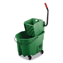 Load image into Gallery viewer, Rubbermaid® Commercial wholesale. Rubbermaid® Wavebrake 2.0 Bucket-wringer Combos, Side-press, 35 Qt, Plastic, Green. HSD Wholesale: Janitorial Supplies, Breakroom Supplies, Office Supplies.