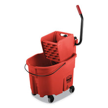 Load image into Gallery viewer, Rubbermaid® Commercial wholesale. Rubbermaid® Wavebrake 2.0 Bucket-wringer Combos, Side-press, 35 Qt, Plastic, Red. HSD Wholesale: Janitorial Supplies, Breakroom Supplies, Office Supplies.