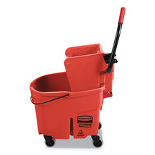 Load image into Gallery viewer, Rubbermaid® Commercial wholesale. Rubbermaid® Wavebrake 2.0 Bucket-wringer Combos, Side-press, 35 Qt, Plastic, Red. HSD Wholesale: Janitorial Supplies, Breakroom Supplies, Office Supplies.