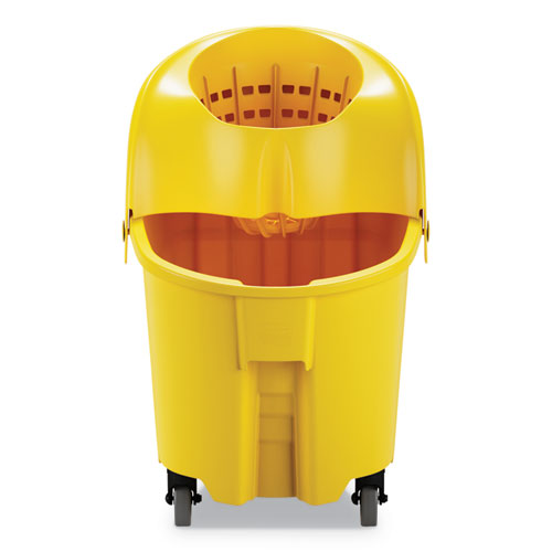 Rubbermaid® Commercial wholesale. Rubbermaid® Wavebrake 2.0 Bucket-wringer Combos, Down-press, 35 Qt, Plastic, Yellow. HSD Wholesale: Janitorial Supplies, Breakroom Supplies, Office Supplies.