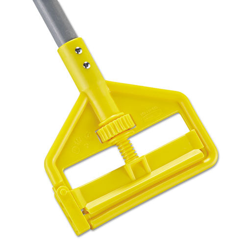 Rubbermaid® Commercial wholesale. Rubbermaid® Invader Fiberglass Side-gate Wet-mop Handle, 1 Dia X 54, Gray-yellow. HSD Wholesale: Janitorial Supplies, Breakroom Supplies, Office Supplies.