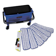 Rubbermaid® Commercial wholesale. Rubbermaid® Microfiber Floor Finishing System, 3 Gal, Blue-black-white. HSD Wholesale: Janitorial Supplies, Breakroom Supplies, Office Supplies.