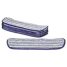 Load image into Gallery viewer, Rubbermaid® Commercial wholesale. Rubbermaid® Microfiber Finish Pad, 18 X 5 1-2, Blue-white, 6-box. HSD Wholesale: Janitorial Supplies, Breakroom Supplies, Office Supplies.
