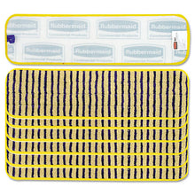 Load image into Gallery viewer, Rubbermaid® Commercial wholesale. Rubbermaid® Microfiber Scrubber Pad, Vertical Polyprolene Stripes, 18&quot;, Yellow, 6-carton. HSD Wholesale: Janitorial Supplies, Breakroom Supplies, Office Supplies.