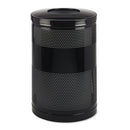 Rubbermaid® Commercial wholesale. Rubbermaid® Classics Perforated Open Top Receptacle, Round, Steel, 51 Gal, Black. HSD Wholesale: Janitorial Supplies, Breakroom Supplies, Office Supplies.