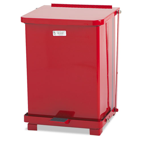 Rubbermaid® Commercial wholesale. Rubbermaid® Defenders Biohazard Step Can, Square, Steel, 4 Gal, Red. HSD Wholesale: Janitorial Supplies, Breakroom Supplies, Office Supplies.