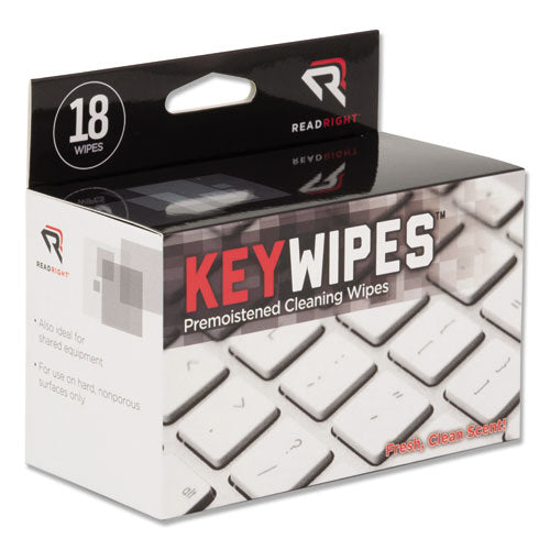 Read Right® wholesale. Keywipes Keyboard Wet Wipes, 5 X 6.88, 18-box. HSD Wholesale: Janitorial Supplies, Breakroom Supplies, Office Supplies.