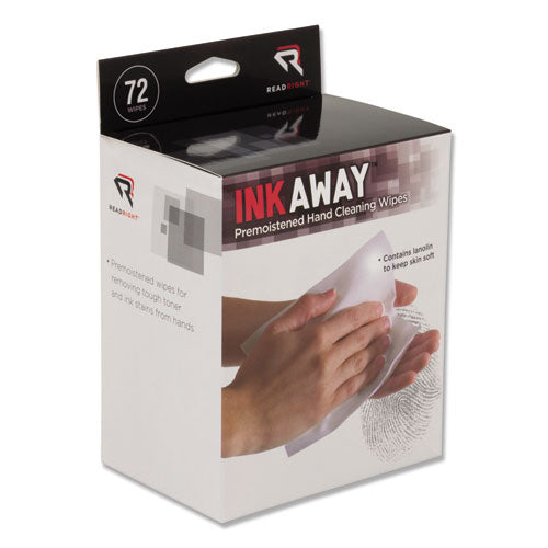 Read Right® wholesale. Ink Away Hand Cleaning Pads, Cloth, White, 72-pack. HSD Wholesale: Janitorial Supplies, Breakroom Supplies, Office Supplies.